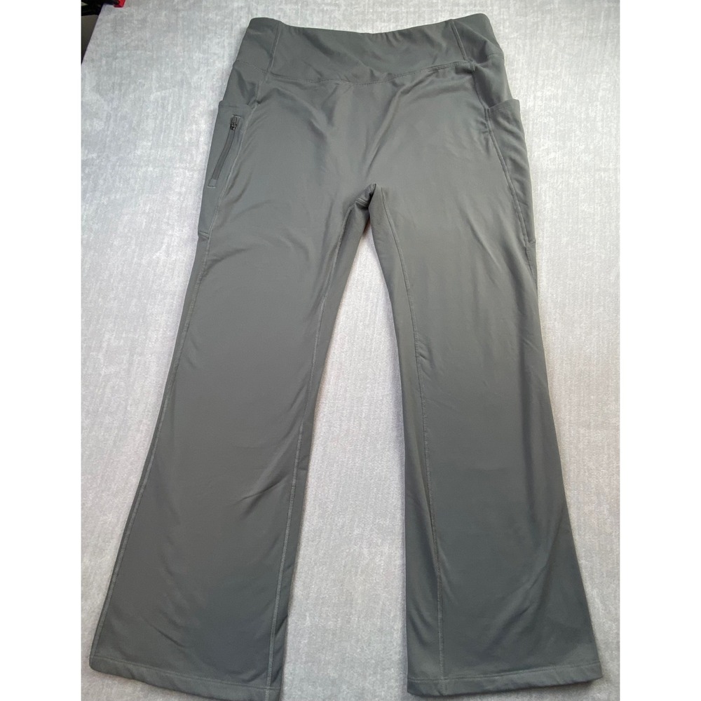 Baleaf Women Gray Fleece Lined Leggings Bootcut Pocket Warm Yoga Pants 3XL